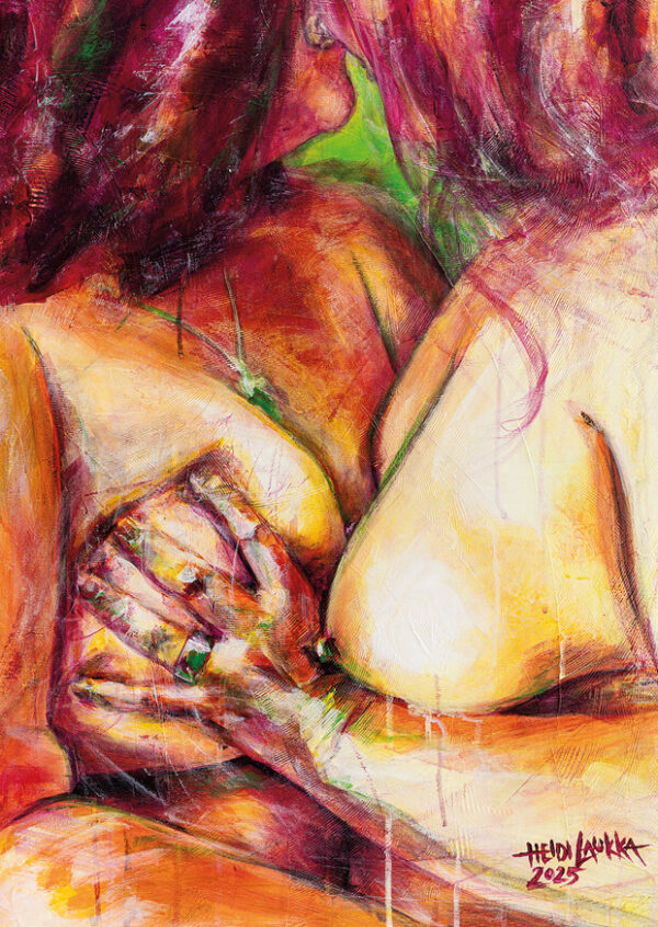 postikortti 2025 heidi laukka3 "Tunnut niin herkulliselta. Saanko maistella sinua?"