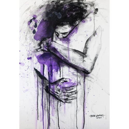 FineArt-vedos "Kanssasi muurini laskeutuvat. Olet turvasatamani"